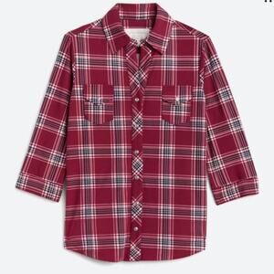 Market + Spruce Perrina Button Down Knot Top- EUC